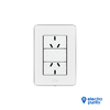 LLAVE DE LUZ JELUZ COMPLETA 2 TOMAS MITO 2108/2 - JELUZ