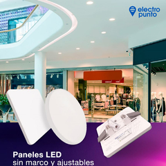 PANEL CUADRADO SIN MARCOS 12 a 24w - LUZ FRIA - AJUSTABLE - comprar online