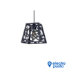 COLGANTE MERIDA NEGRO 1 LUZ