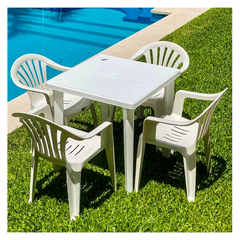 Mesa Cuadrada 75 x 75 cm Plástico Colombraro - SOLO COMPRAS