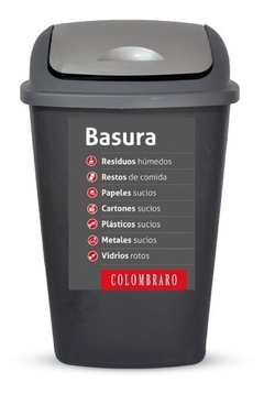 Recipiente con Tapa Rebatible 12 Lts. Plástico Colombraro - comprar online