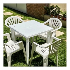 Mesa Cuadrada 75 x 75 cm Plástico Colombraro - tienda online