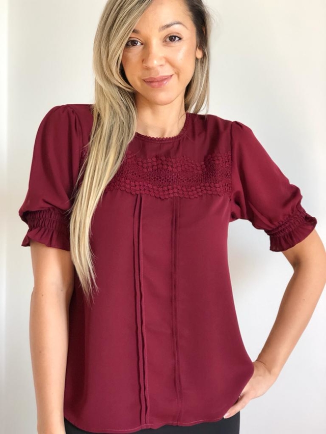blusa manga de boneca