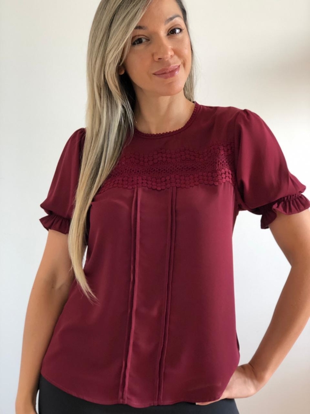 blusa manga de boneca