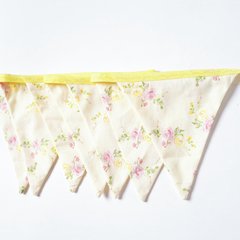 Bandeirinhas de tecido Amarelo flores - comprar online