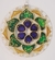 Mandala 15 cm Flor violeta y dorado