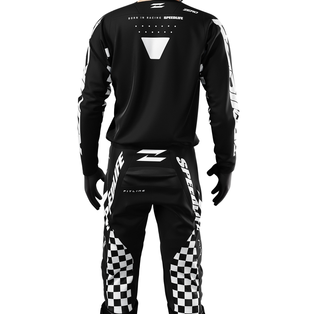 CONJUNTO MX MOTOCROSS RADIKAL ZERO FLAG NEGRO