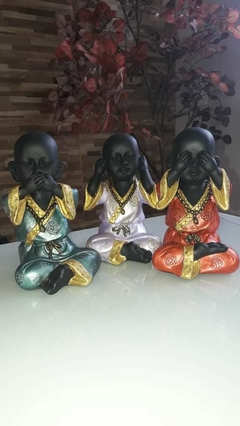 Trio de Budas da Sabedoria na internet
