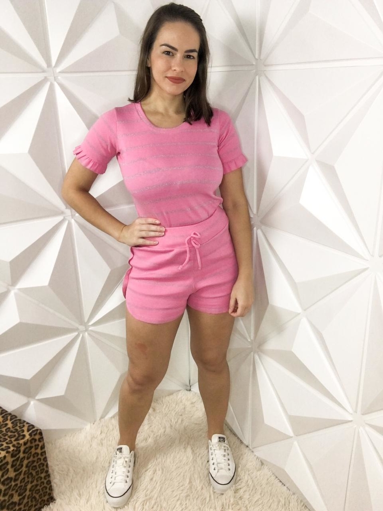 conjunto ribana short e blusa