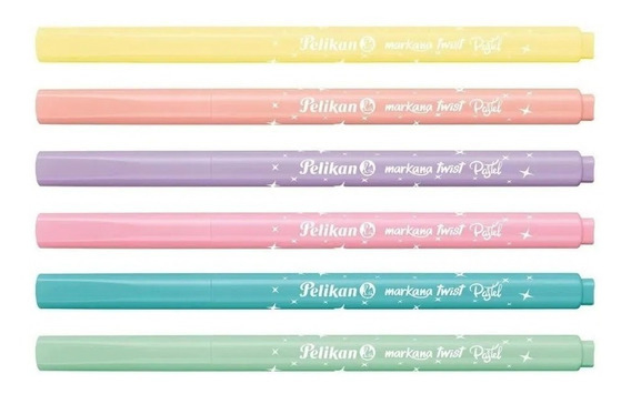 Marcador Markana twist pastel Pelikan X6 unidades