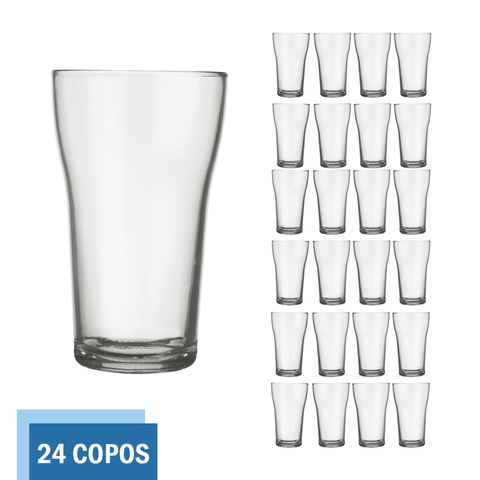 Copo Americano 450ML Nadir Jogo de Copos de Vidro Kit com 12