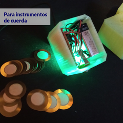 Micrófono piezoeléctrico y pre amplificador