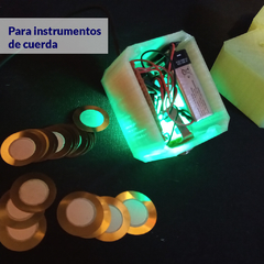 Micrófono piezoeléctrico y pre amplificador