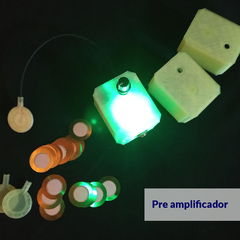Micrófono piezoeléctrico y pre amplificador - comprar online