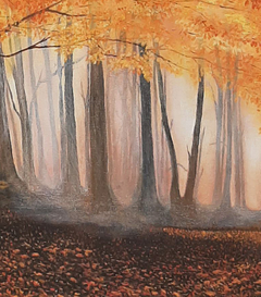 Bosque de otoño 1 (sobre fotografía de autor desconocido) en internet