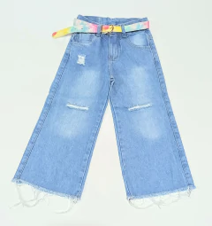 Jeans wide leg celeste