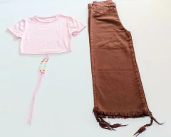 Jeans wide chocolate