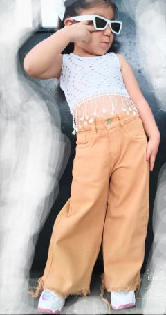 Jeans wide caramell