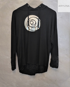 Remera Doble Lanilla Hiromi Capucha