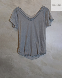 Remera Border Grey
