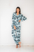 PIJAMA MAYENNE ESTAMPADO AZUL Y NEGRO