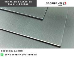 Venta de chapa de aluminio Lisa. 1,25MM