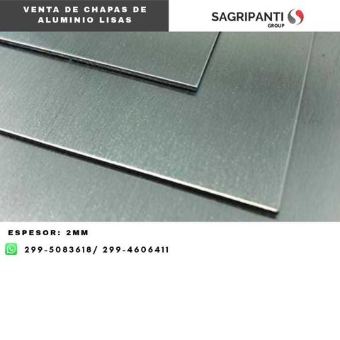 Venta de chapa de aluminio Lisa. 2,0MM