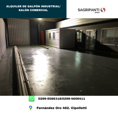 Alquiler de Galpón Industrial/ Salón Comercial
