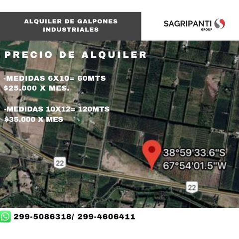 Alquiler Inmobiliario - Galpones industriales - comprar online