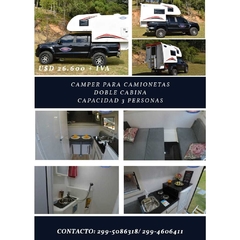 Campers para camioneta doble cabina.