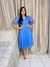 Vestido godê mide em tule azul Myla moda evangélica - comprar online
