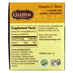 Celestial Seasonings, Suplemento de Ervas, Brilho de Vitamina C, 47 g - comprar online