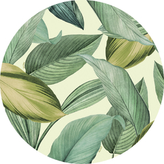 PLATO DE SITIO REDONDO DE LONA Leaves