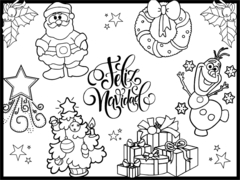 Navidad Colorear 2 motivos