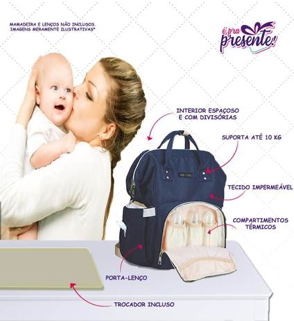 Mochila Bolsa Maternidade Lovely Baby Preta Unik Toys em Promoção na  Americanas