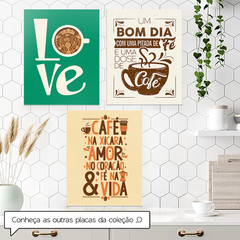 Placa Decorativa 19x24 -Love Café R344 na internet
