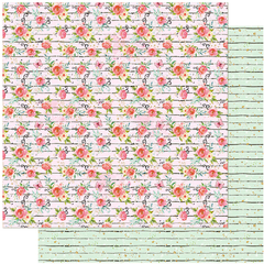 Papel para Scrapbook 30,5x30,5 - Estampa de Flores SD-1079