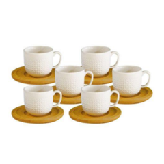 Set pocillos Diamond x juego 6 tazas y platos