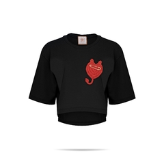 t-shirt cropped vida bege - Gonzalo