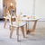 COMBO mesa infantil en madera + dos banquitos animales - Complementos MinBai
