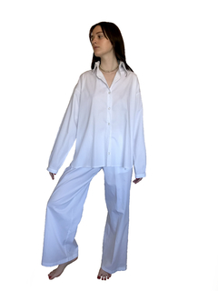 TOTEM - Set Pijama de Algodón PIMA Blanco