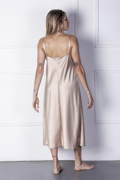 CARLA-Solero de Satén color beige