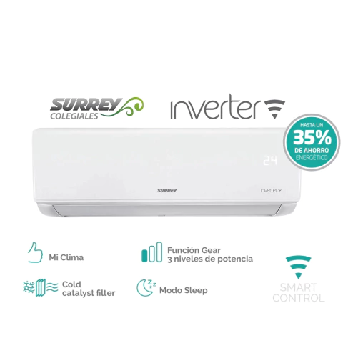 SPLIT SURREY INVERTER SMART 5500 FRIGORIAS FRIO CALOR 553GIQ2201F