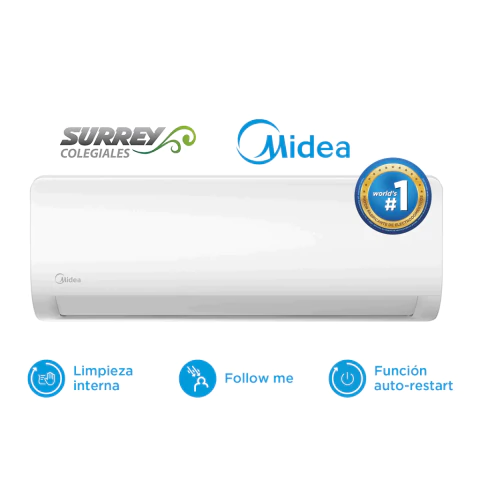 SPLIT MIDEA 5500 FRIGORIAS FRIO CALOR MSAGFC-22H-01F