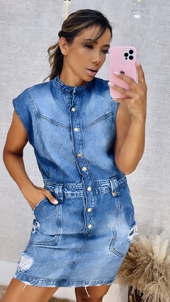vestido jeans Amanda na internet