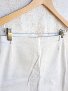 Falda blanca de lino - comprar online