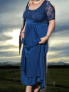 Vestido azul lentejuelas