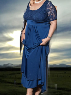 Vestido azul lentejuelas