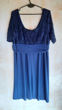 Vestido azul lentejuelas - comprar online
