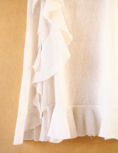 Vestido blanco vuelos MARALMA - tienda online